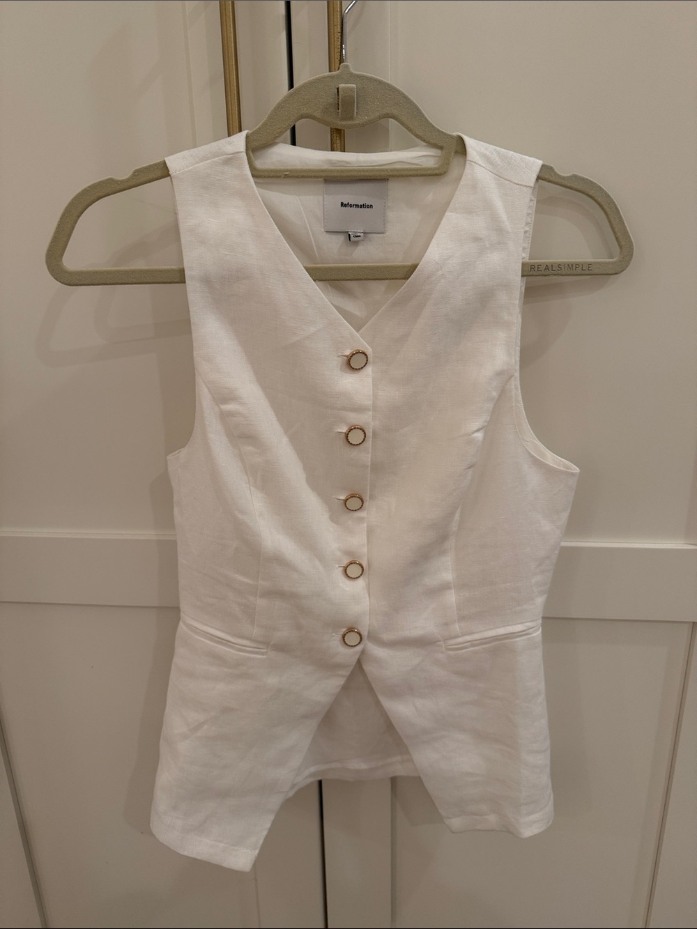 Reformation Aspen Linen Top / vest 
Worn once, perfect condition
